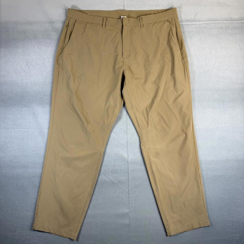Fabletics The Only Pant Mens 42x32 Khaki Classic Fit Performance Chino Stretch